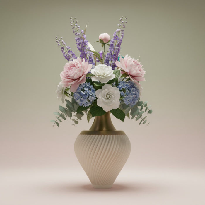 Custom 3D Printed Vase “Kumo” – Choose Two Colors, Elegant Twisted Design, Modern Minimalist Decor