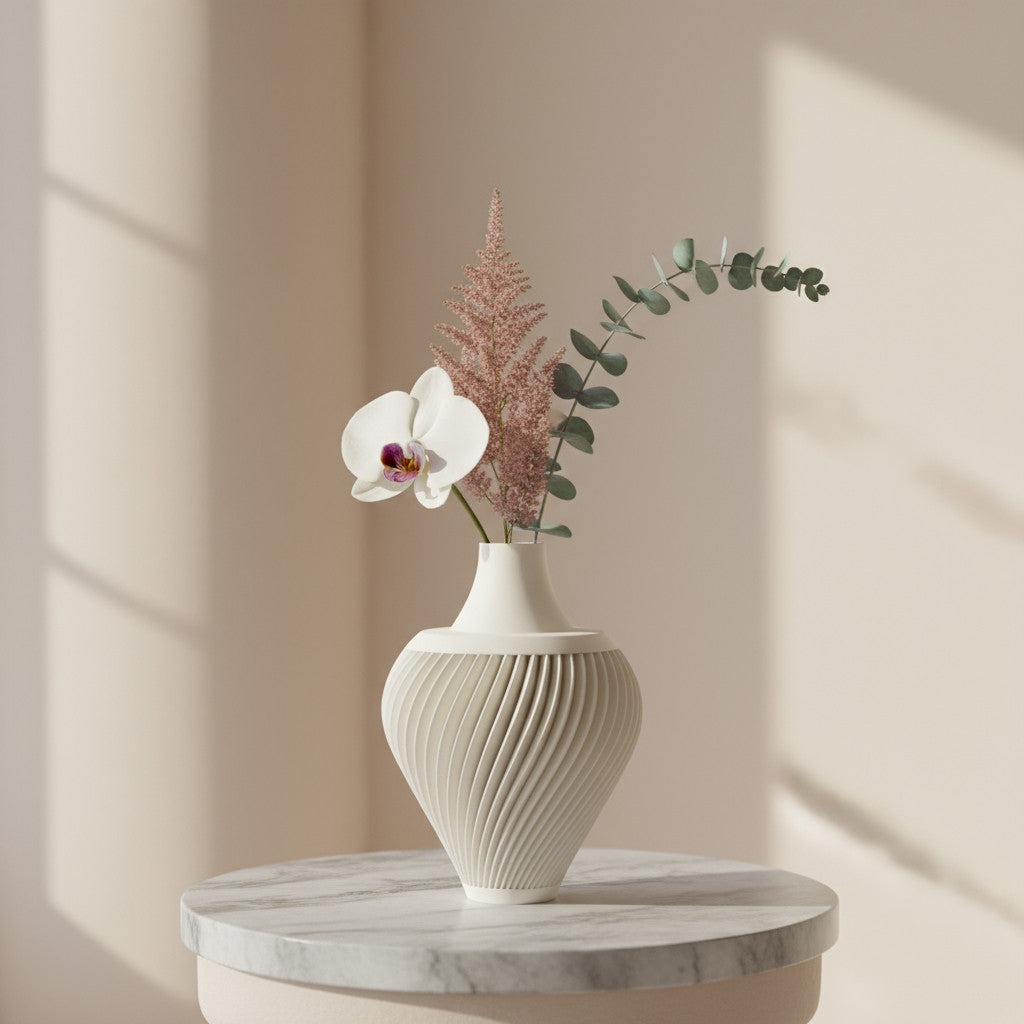Kumo short wide vase for flowers, product view 2