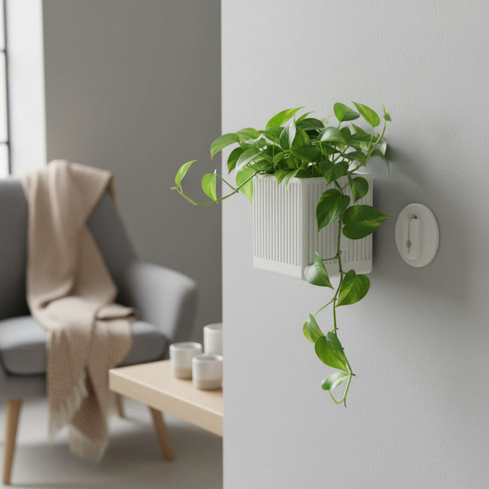 Wall Planter "Linor" | Vertical Ribbed Wall Mounted Plant Pot