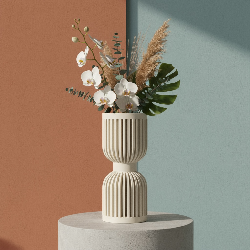 Lira ribbed vase for flowers, product view 9