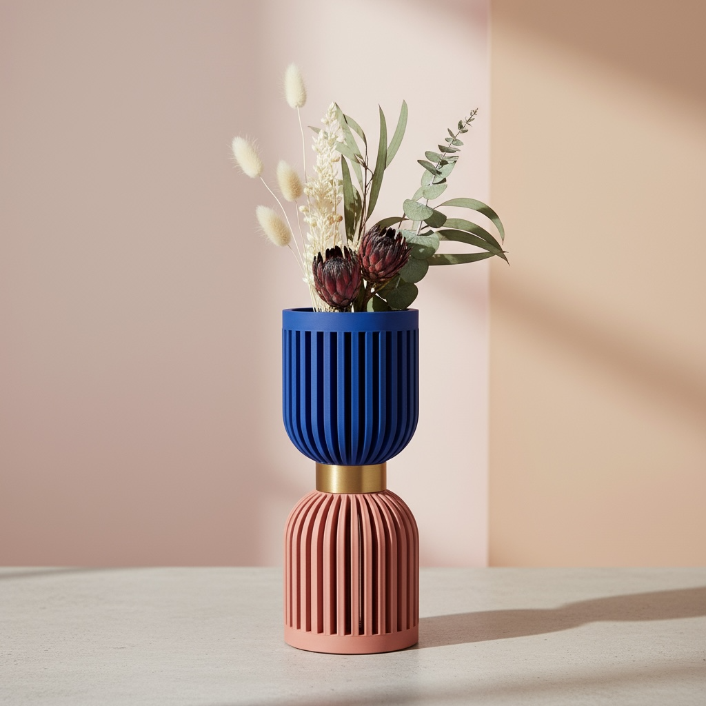 Lira ribbed vase for flowers, product view 5