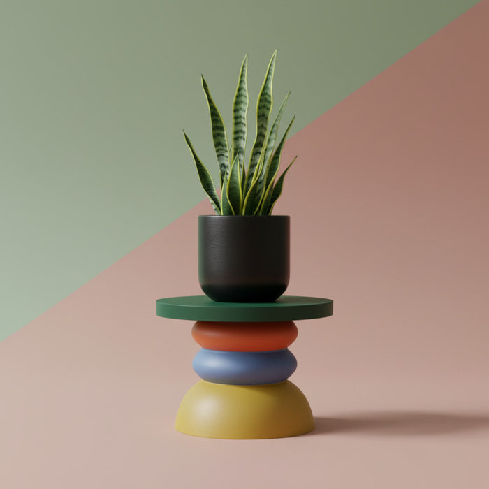 3D Printed Plant Stand “Moro” | Modern Pedestal Planter Stand | Sculptural Home Decor by Viviero3D
