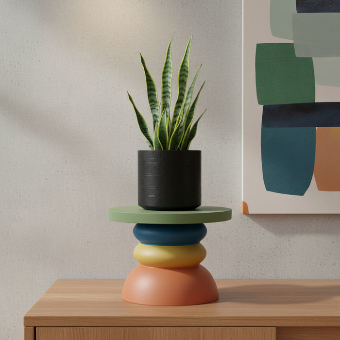 3D Printed Plant Stand “Moro” | Modern Pedestal Planter Stand | Sculptural Home Decor by Viviero3D