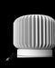 Nila ribbed pedestal planter for indoor plants, front view