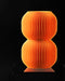 Nolla double-globe ribbed vase, front product view