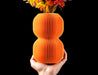 Nolla ribbed vase with flowers, lifestyle front view