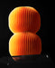 Nolla sculptural ribbed vase, side product view