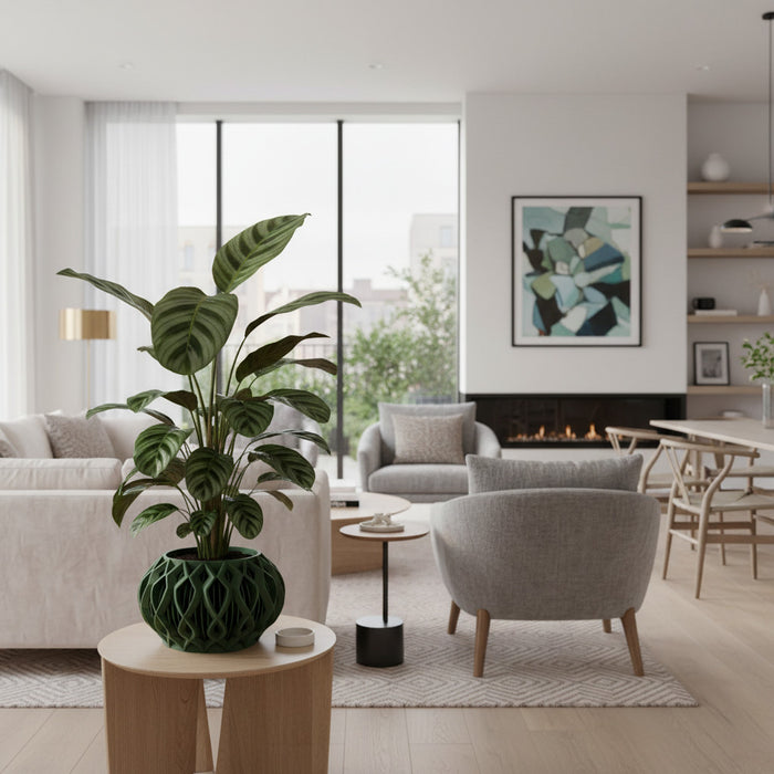 Modern 3D Printed Planter for Indoor Plants "Octa"