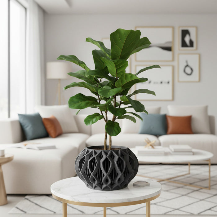 Modern 3D Printed Planter for Indoor Plants "Octa"