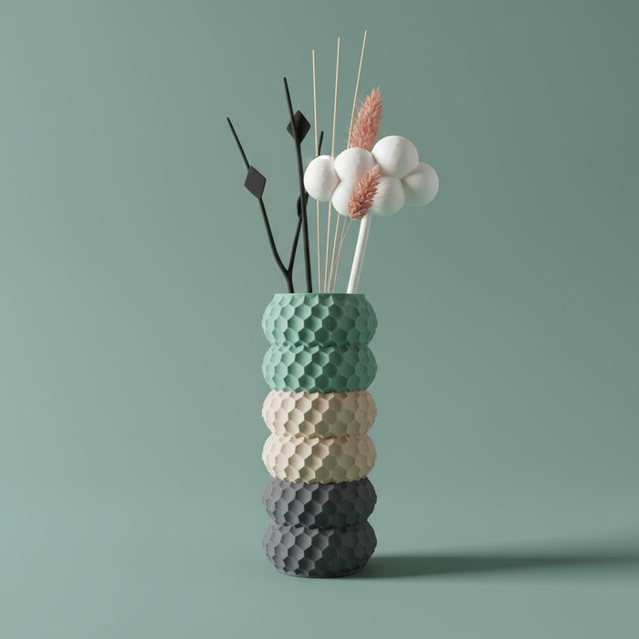 Custom 3D Printed Vase “Okos” – Choose Up to Three Colors, Designer Home Decor