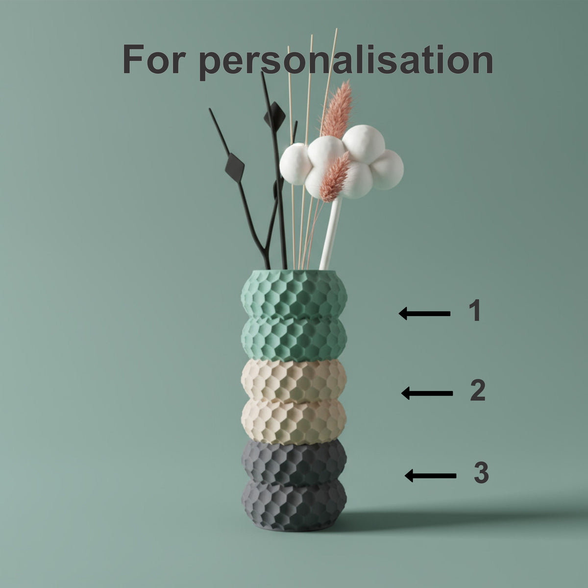 Okos geometric vase for flowers, product view 5
