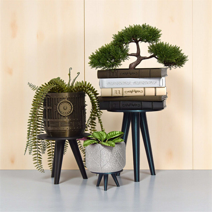 Plant Stand "Orbitri" – 3D Printed Tripod Pot Riser for Indoor Planters, Minimal Modern Design