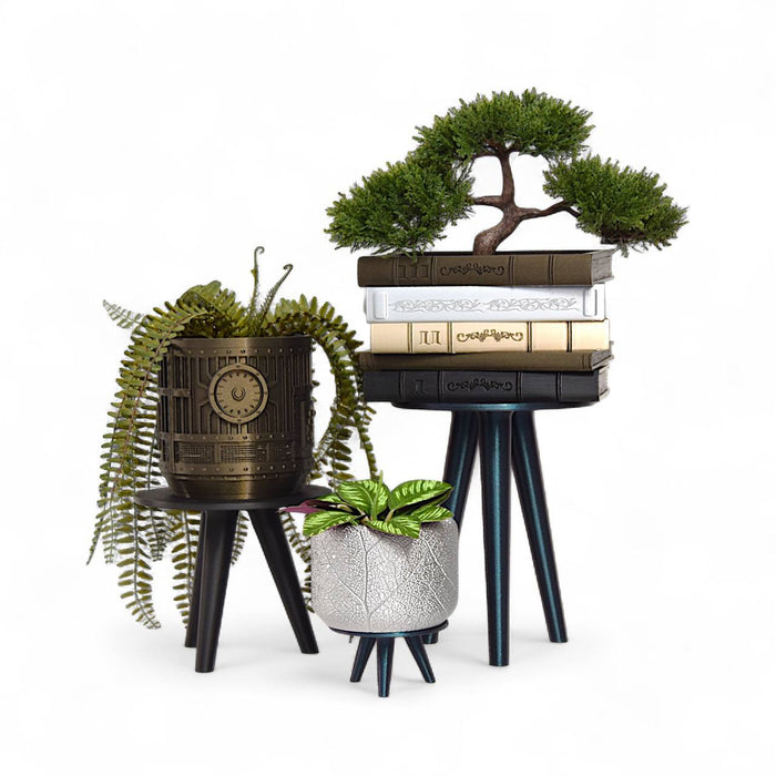 Plant Stand "Orbitri" – 3D Printed Tripod Pot Riser for Indoor Planters, Minimal Modern Design