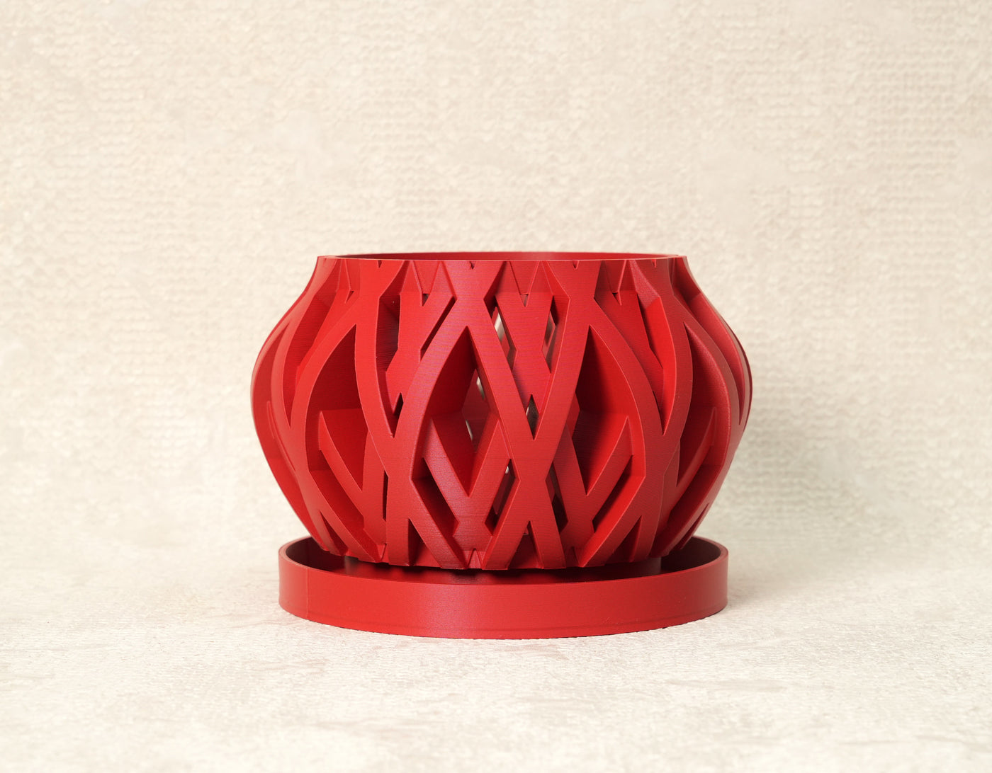 Rimo rounded lattice ventilated orchid pot, side view