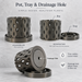 Ventilated Orchid Pot with Flowing Leaf Lattice and Optional Tray | Neris — product image 7