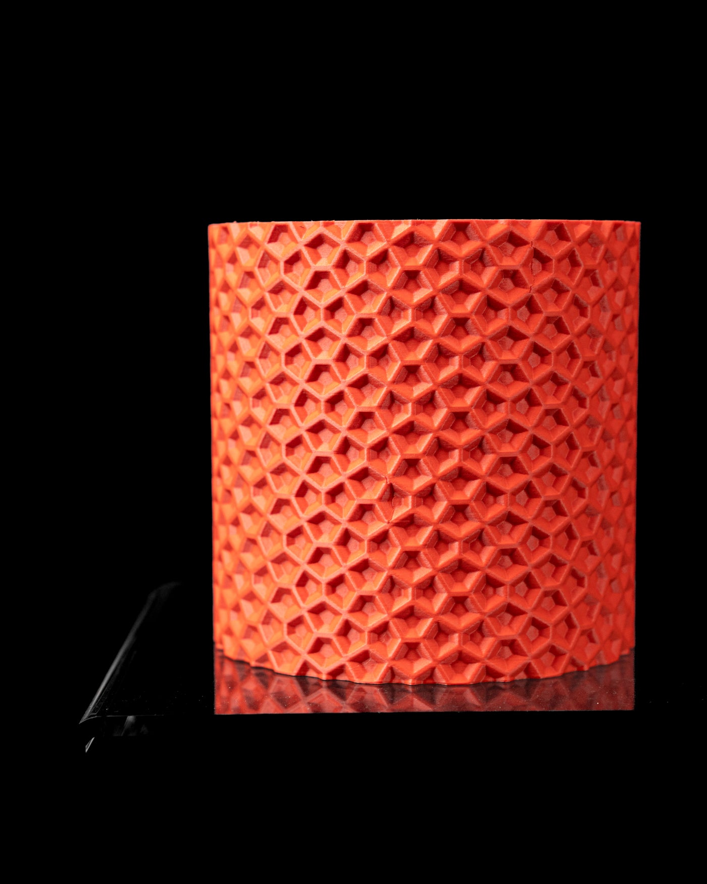 Ordan textured cylindrical indoor plant pot, front view