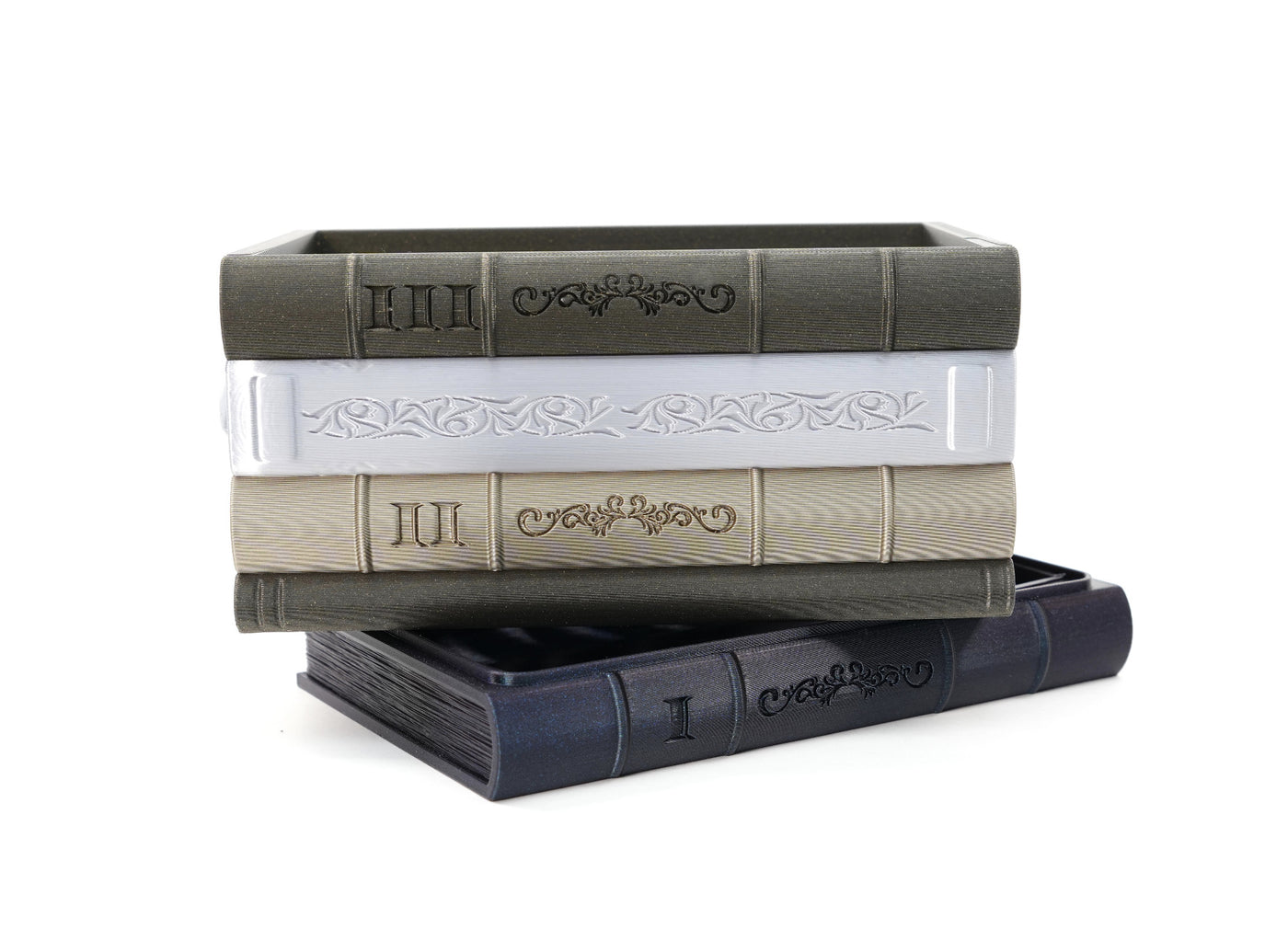Orven 7 book planter with removable bottom book shown as the drainage base