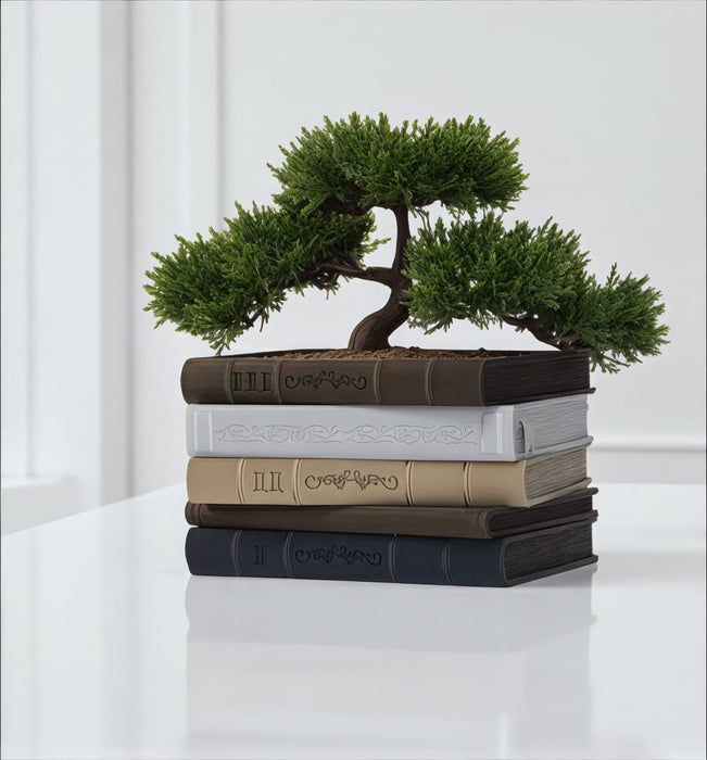 Book Planter Pot Orven  – Unique 3D Printed Planter Pot in the Shape of Classic Books,Succulent Pots, Decorative Flower Pots, Large Plant Pot