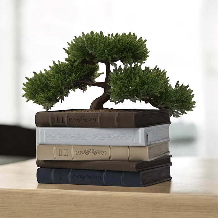 Book Planter Pot Orven  – Unique 3D Printed Planter Pot in the Shape of Classic Books,Succulent Pots, Decorative Flower Pots, Large Plant Pot
