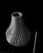 Pearl sculptural textured vase with organic bubble relief, front view
