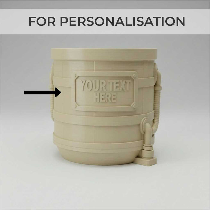 Custom Text/Color Wall Planter Pot – Industrial 3D Printed Personalized Plant Pot "Hazard"