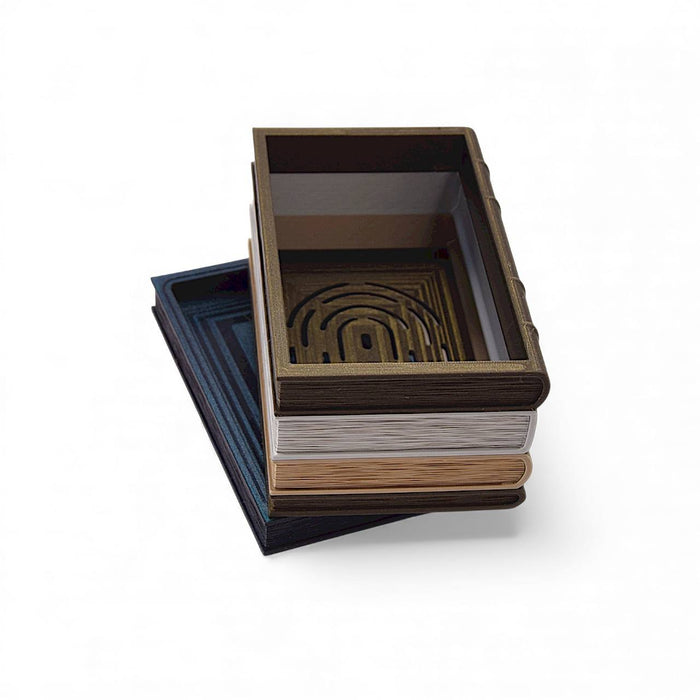 Book Stack Planter "Orven 2" | 3D Printed Planter with Optional Drainage, Customizable Book Colors, Literary Decor, Personalized Gift