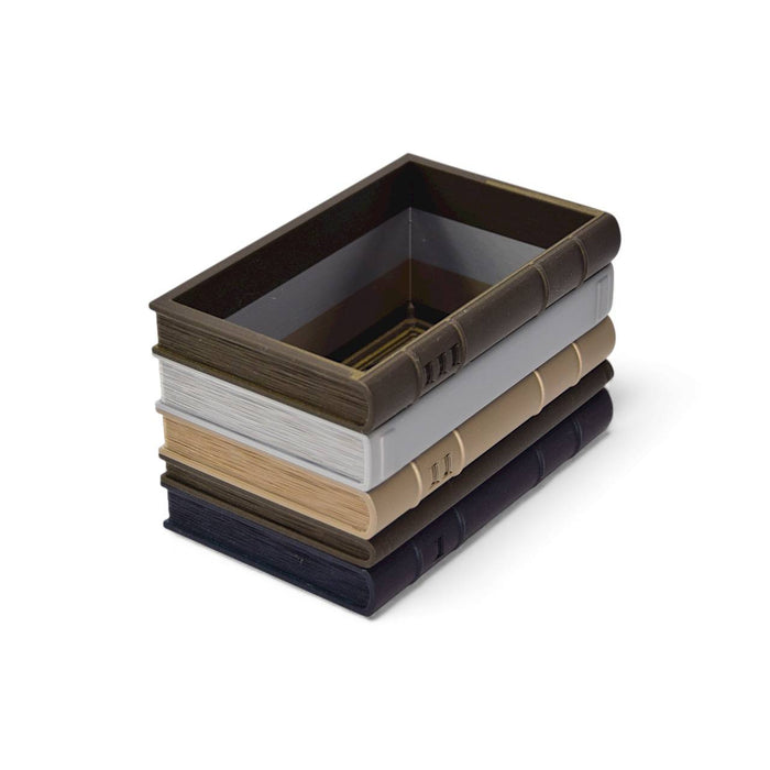 Book Stack Planter "Orven 2" | 3D Printed Planter with Optional Drainage, Customizable Book Colors, Literary Decor, Personalized Gift