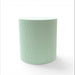 Front view of Tero plant stand in light green showing cylindrical shape and fluted vertical texture