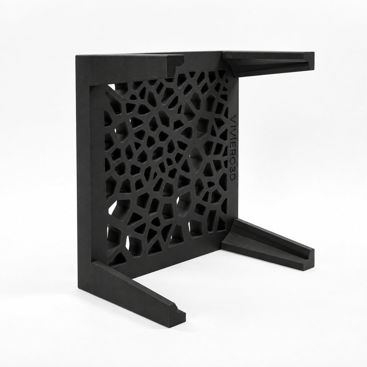 Underside of the Grid Square plant stand showing the open lattice and support structure beneath the top.