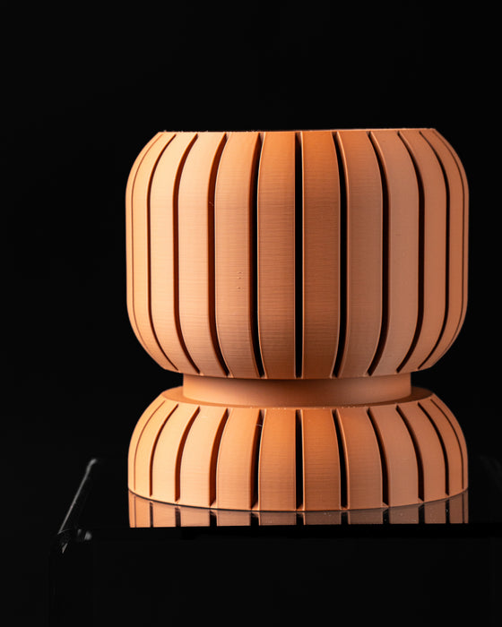 Ribbed Pedestal Planter Pot in Custom Colors | Riven