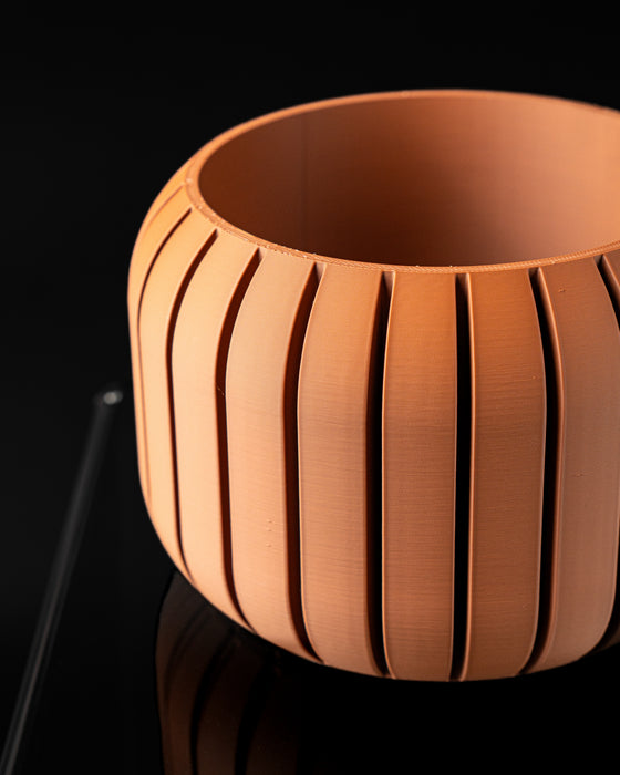 Ribbed Pedestal Planter Pot in Custom Colors | Riven
