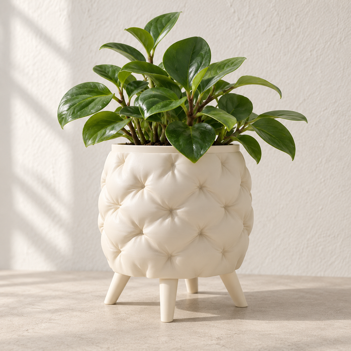 Sculptural Planter with Legs | Kivu Textured Plant Pot