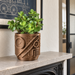 Steamcore 3D printed indoor planter highlighting steampunk pipes, gauge motifs, and valve details