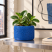 Drift indoor planter with detailed flowing layered surface texture