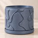Side view of Flow 3D printed planter showing continuous sculpted surface lines