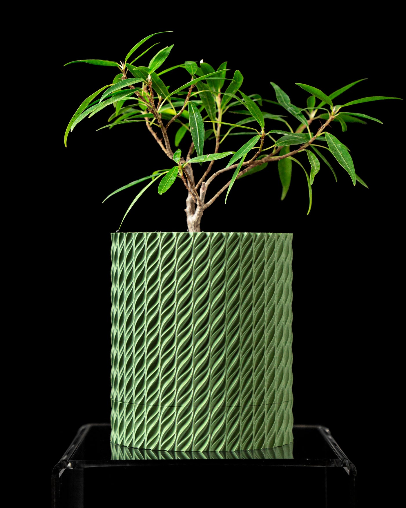 Flow spiral indoor planter, product view 2