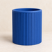 Sano indoor planter showing continuous vertical ribbed texture across the design