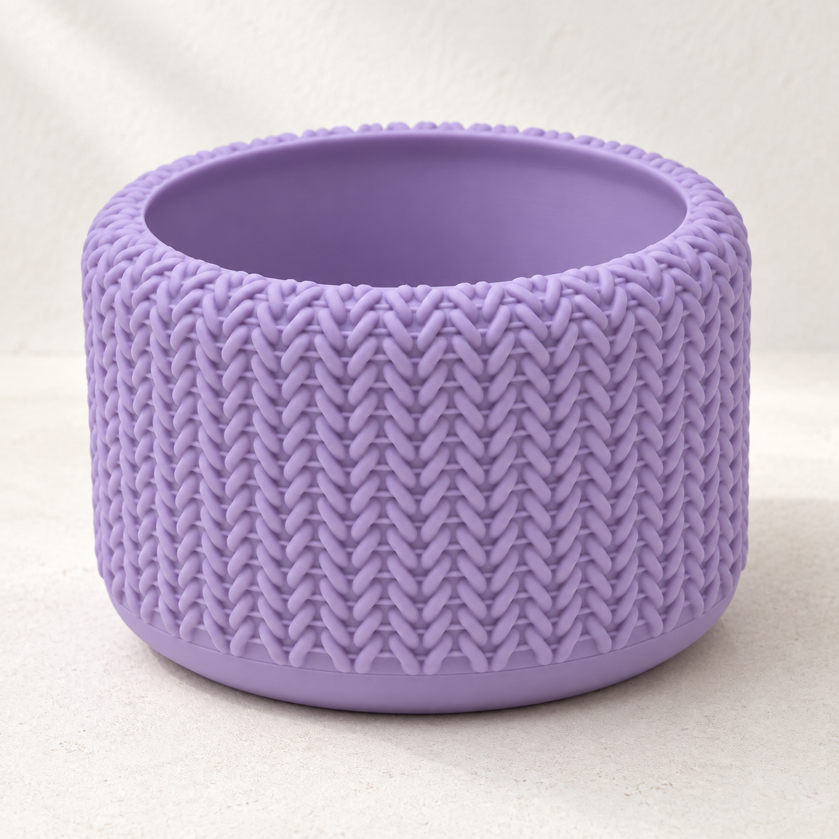 Tressa 3D printed indoor planter highlighting knit-inspired loop texture