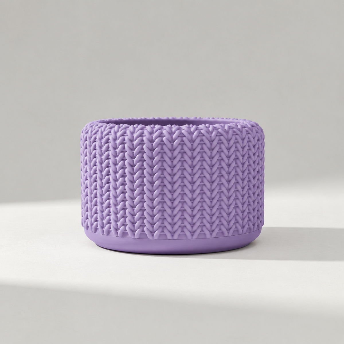 Tressa indoor planter showing knit-inspired loop texture across the design