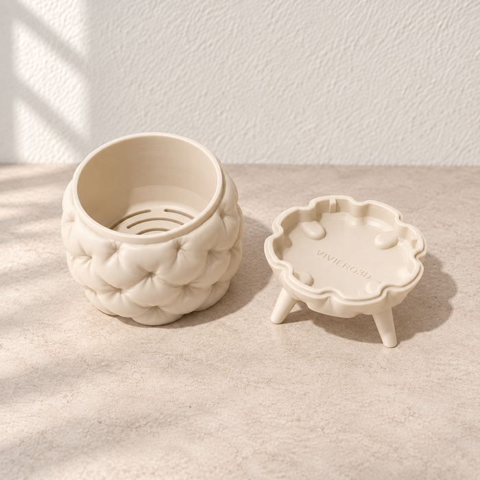 Sculptural Planter with Legs | Kivu Textured Plant Pot