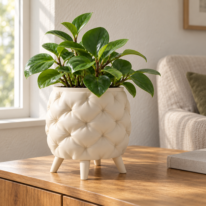 Sculptural Planter with Legs | Kivu Textured Plant Pot