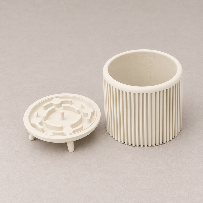 Ribbed Planter with Legs | Quadra Modern Plant Pot