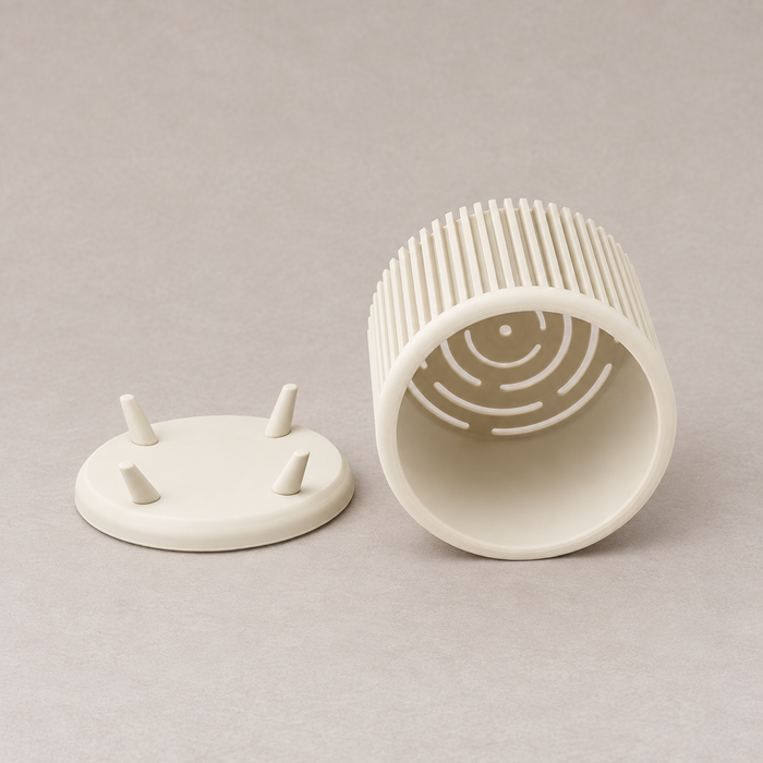 Ribbed Planter with Legs | Quadra Modern Plant Pot
