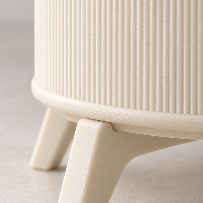 Ribbed Planter with Stand | Tori Modern Plant Pot