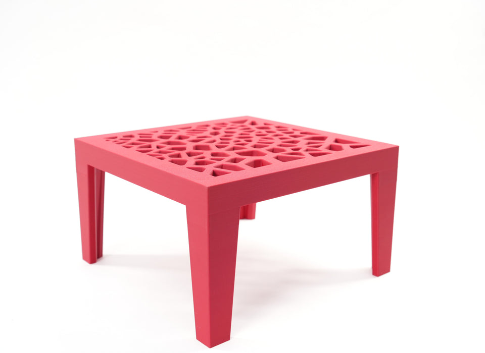 Square pot stand “Grid Square” with open lattice top