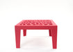 Plant pot stand “Grid Square” front view with raised legs