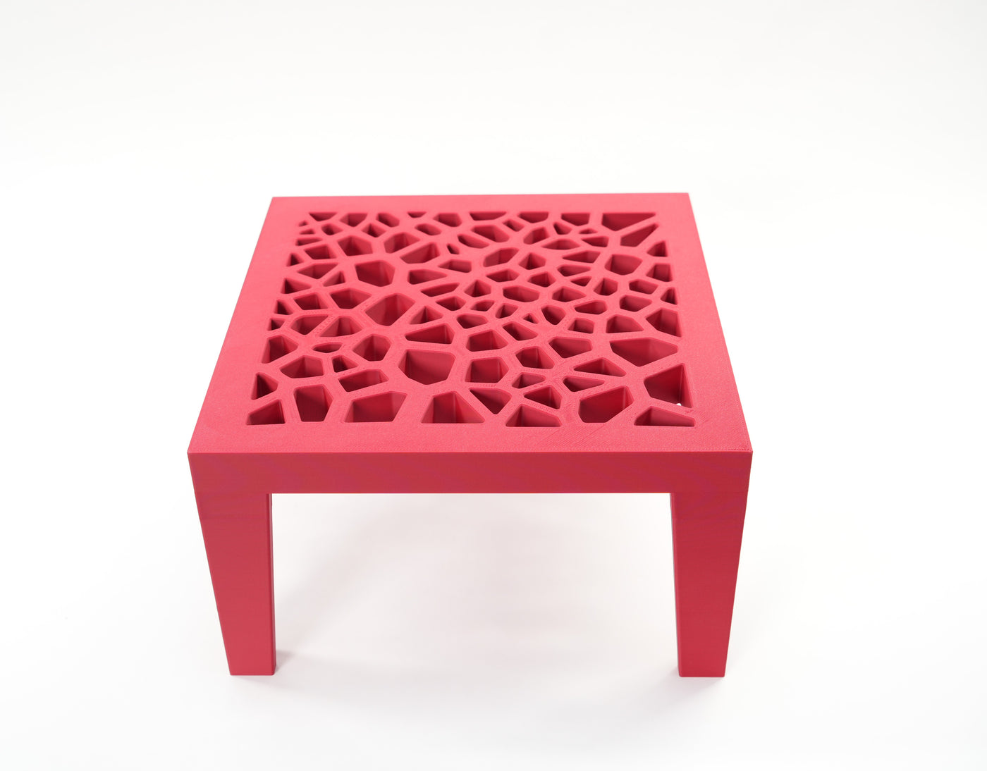 Square plant stand “Grid Square” showing decorative lattice surface