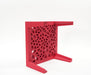 Underside view of square pot riser “Grid Square” showing support structure