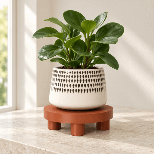 Modern Low Round Plant Riser for Planters | Mesa