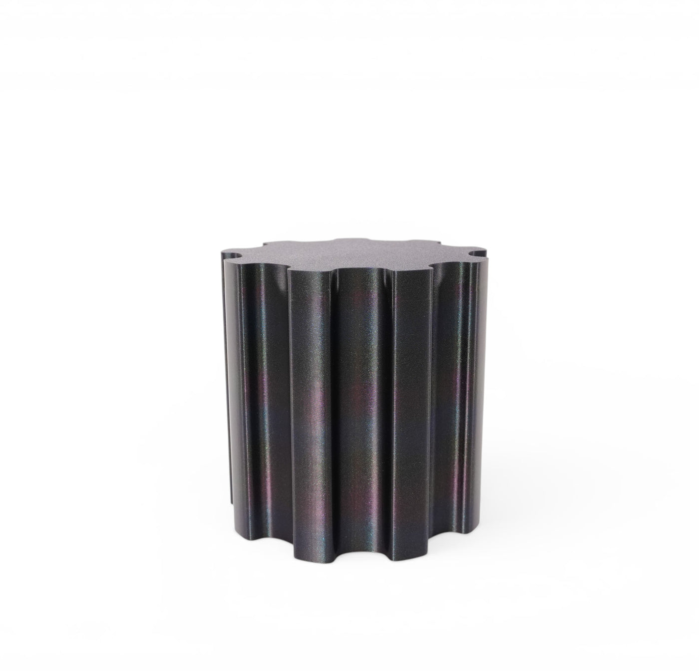 “Reed” ribbed pot table stand side view
